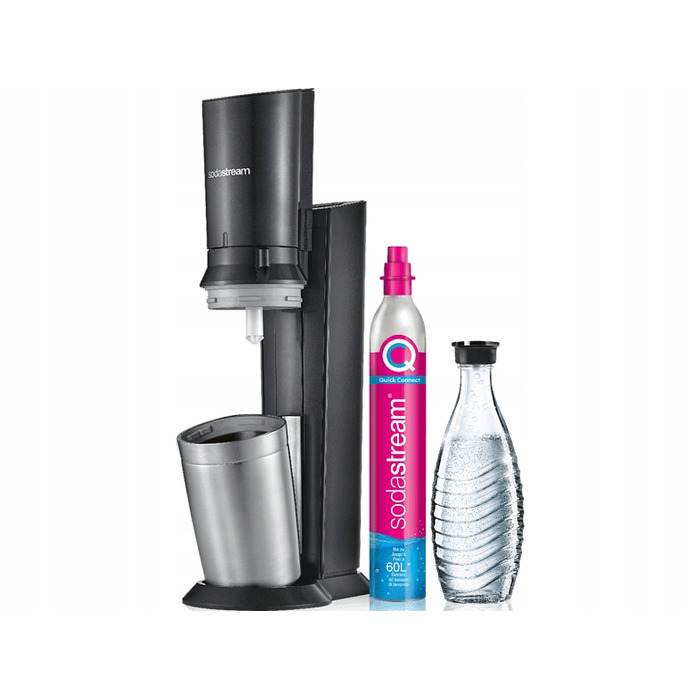 Сифон для газування води SodaStream Crystal 3.0, сріблястий, з балоном CO2