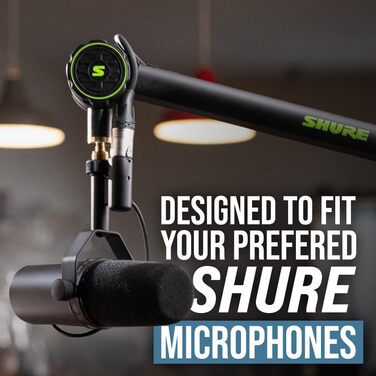 Штурмова стійка для мікрофона Shure by Gator з кабельною системою, чорна (SH-BROADCAST1)