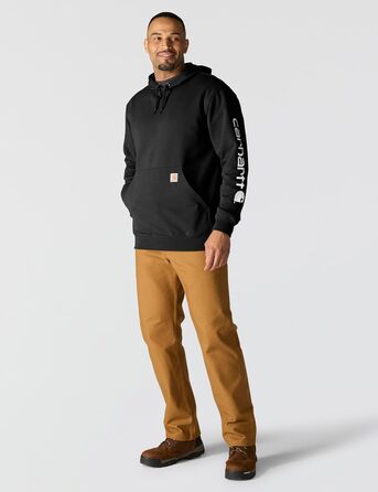 Світшот з капюшоном Carhartt Sleeve Logo для чоловіків, чорний, розмір S