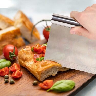 Набір карт для тіста Vicloon (3 шт.) з нержавіючої сталі, картки для розкачування тіста, скребки для тіста, для тортів, піци, хліба, кухонні аксесуари, сріблясті