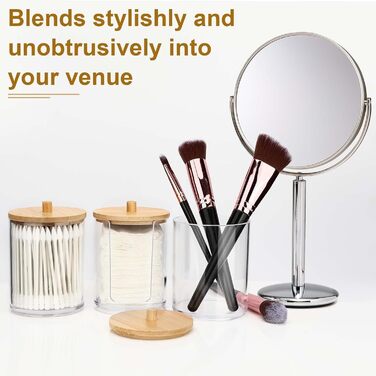 Організатор для ватних паличок та дисків Miiepls, прозорий акриловий контейнер для косметики