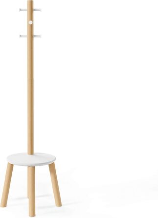 Umbra Pillar Wardrobe Stand with Stool, Default_no_Selection_Value, White/Natural, One Size