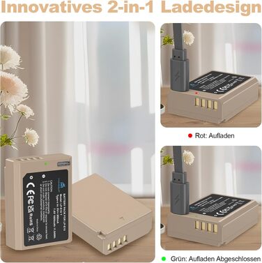 Комплект Homesuit: 3 акумулятори LP-E10 1600mAh та LCD-зарядний пристрій на 3 слоти для Canon EOS 1100D, 1200D, 1300D, 1500D, 2000D, 3000D, 4000D, Rebel T3, T5, T6, T7, T100, Kiss X50, X70, X80