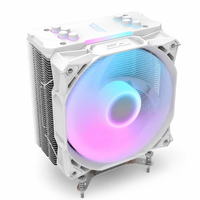Кулер для процесора darkFlash Z4Pro Mist, 120 мм, TDP 200W, 4 теплові трубки, ARGB PWM, білий (Intel LGA115x/12xx/17xx, AMD AM4/AM5)
