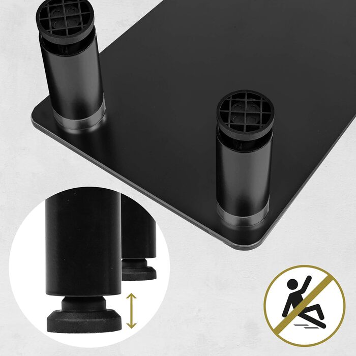 Підставка для монітора Duronic DM053 50x20 см, акрилова, до 30 кг, ергономічний підйомник для екрана, ноутбука, LCD/LED/OLED телевізорів