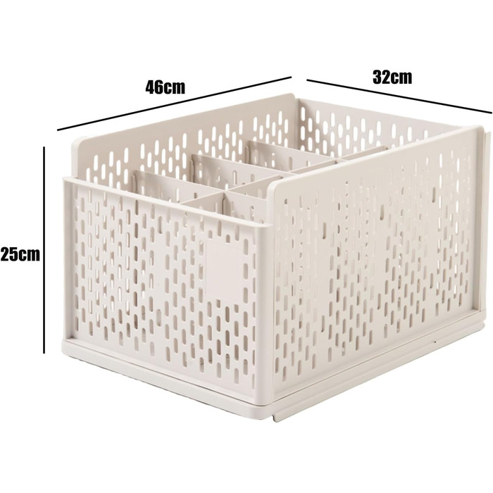 RMAN 4-Piece Closet Organizer Stackable Foldable Closet Organizer for Drawers, Closet Organizer, Storage Boxes, Kitchen, Bathroom (Beige)