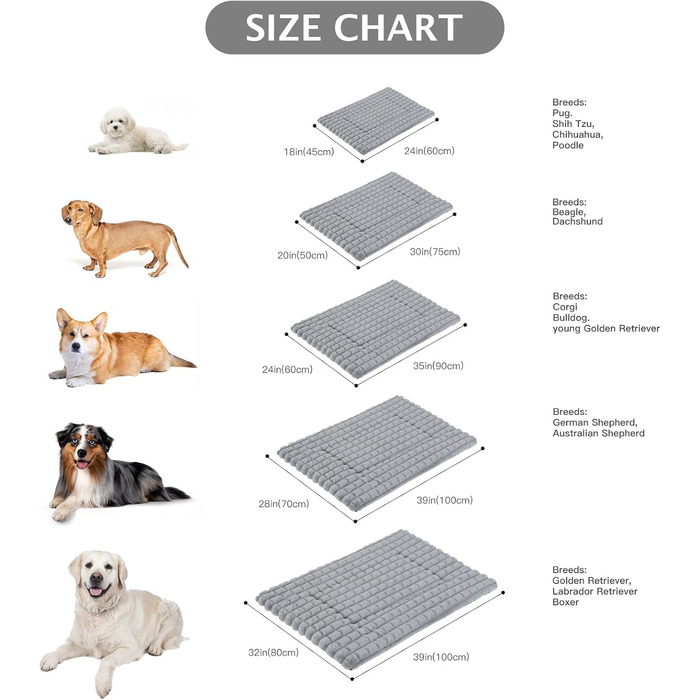 М'яке ортопедичне ліжко для собак BVAGSS, 60x45 см, сірого кольору. Зручна, миюча, з неслизьким дном. Підходить для собак маленьких, середніх та великих порід.