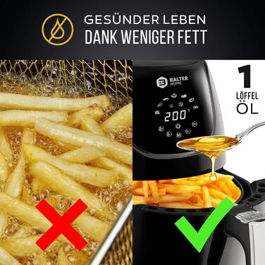 Бальтер Фритюрниця з гарячим повітрям Air Fryer XXL з міні-печі та дегідратором, 10 програм, HL-1200