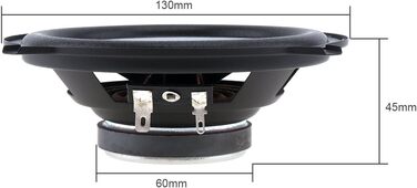Автомобільні коаксіальні 2-смугові динаміки ePathChina 2x60 Вт, HiFi, повний діапазон, 12,7 см