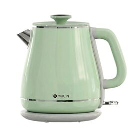 Електричний чайник MULIN Retro, 1.8 л, 2200 Вт, з поворотним підставою 360°, швидке кип'ятіння, автоматичне вимкнення, зелений