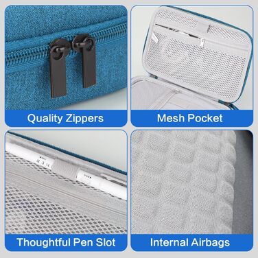 Органайзер для кабелів Teskyer, водонепроникний, жорсткий корпус, велика місткість, портативний, 14 x 22 x 6,5 см