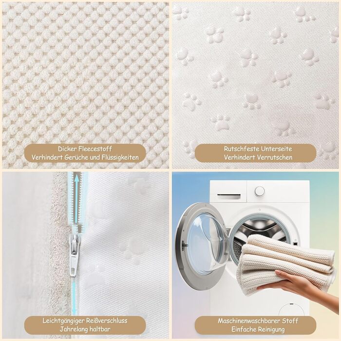 Сходи для собак Niubya, 62 см, 5 сходинок, для котів та собак, для літніх та поранених тварин, знімний чохол, щільна піна (Сірий)