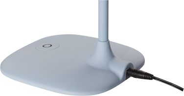 LED настільна лампа EMOS STELLA 6.5W з регулюванням яскравості, 4000K, гнучкий важіль, 1.7м кабель, CRI>80, 30000 год служби, блакитний колір