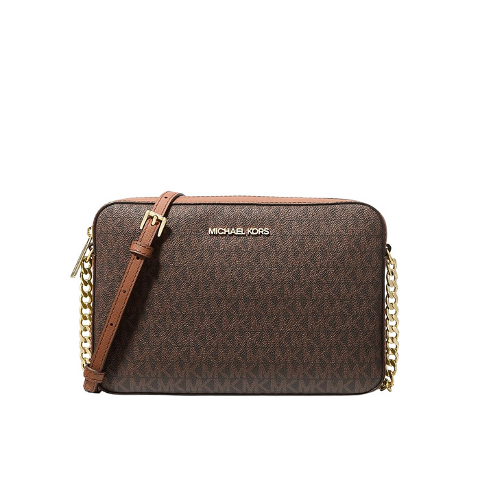 Сумка Michael Kors Jet Set коричнева шкіряна жіноча