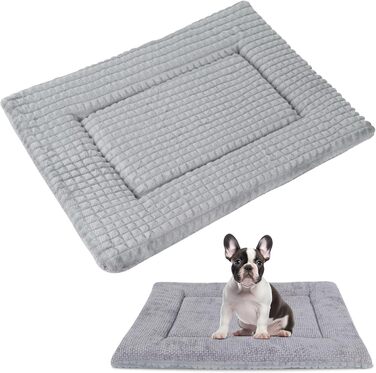 Килимок для собак Vejaoo XZ016 сірий, 60x45 см: миється, м'який, теплий