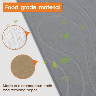 Підставка для сушіння посуду Snuggery, 61 x 40.6 см, сіра, з кремнеземом, швидковисихаюча, антиковзаюча