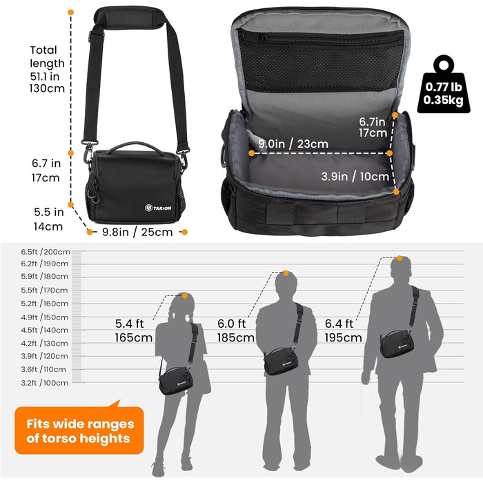 Сумка для камери Tarion для DSLR/SLR камер Canon, Nikon, Sony з захистом від дощу