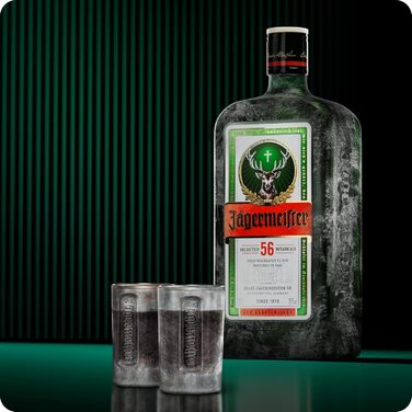 Набір шотових склянок Jägermeister 6 шт, 4cl (2cl мірна шкала) - Оригінальні склянки для шнапсу та лікеру, стійкі до посудомийної машини