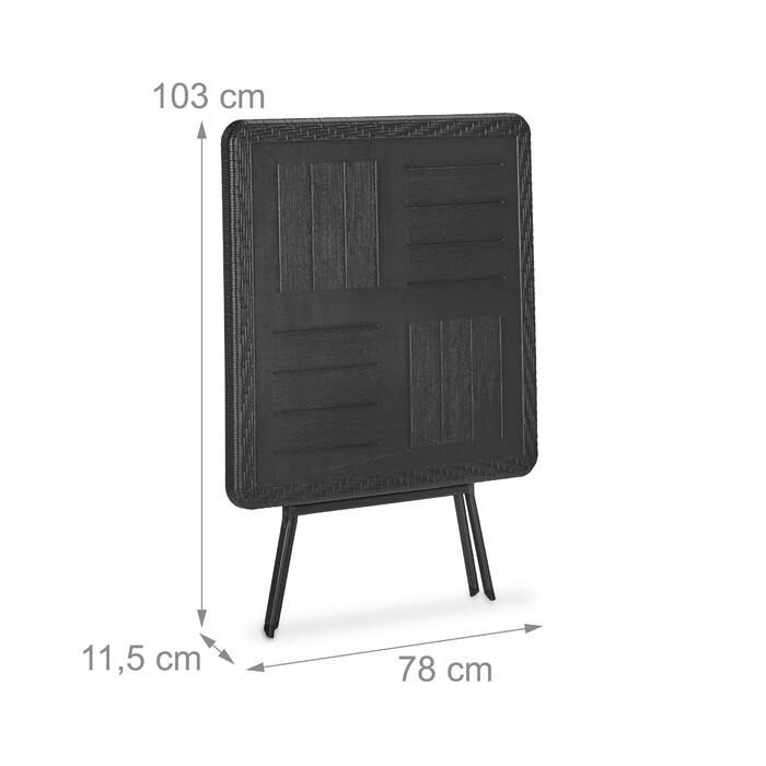Relaxdays Garden Table with Wood-Look Appearance