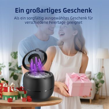 Ультразвукова очищувачка 48000 Гц, 210 мл, з цифровим таймером, 6 UV-лампами, 4 режими для зубних протезів, ретейнерів, алайнерів, протезів, кап, ювелірних виробів