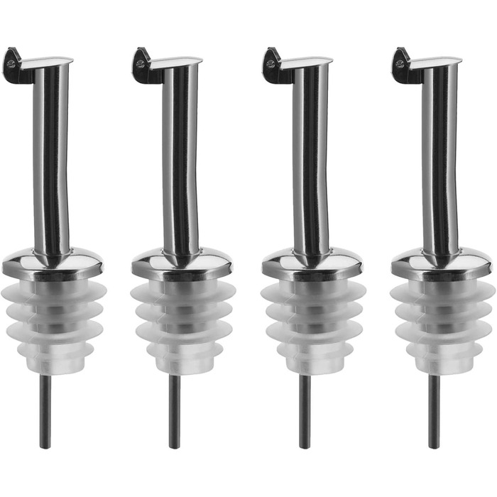 Виливний носик для пляшок Westmark 2 шт. з металу (нержавіюча сталь), з пробкою, для спиртних напоїв, олії, оцту, з повітряною трубкою, сріблястий