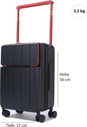 Чохол-валіза Hartschalen Gorilla для ділових поїздок з відділенням для ноутбука та TSA замком, чорний