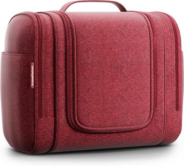 Чохол для туалетних речей Traveaner 7 відділень, 3-в-1, водонепроникний, для подорожей (червоний, XXL)
