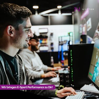 Механічна ігрова клавіатура NYFBOARD GEN2 (98%, Black) з Gateron Yellow, ISO DE Layout, RGB підсвітка, Hot-Swappable
