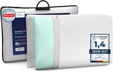 ZenPur Lumbar Pillow Soft 2-Pack 40x60-13cm Memory Foam Pillow Soft - Ergonomic Sleep Pillow for Gentle Support, Oeko-TEX Certified Soft 2 Pack 40 x 60 x 13 cm