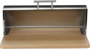Бокс для хліба Zeller 27283 білий, сріблястий (39,5 x 28 x 16 см)