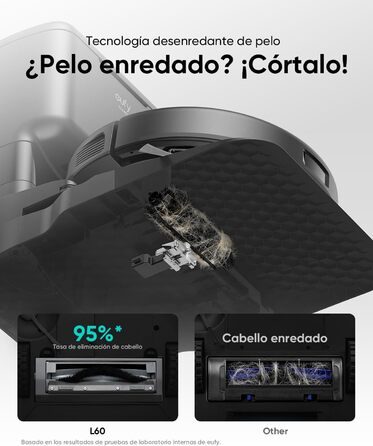 Робот-пилосос eufy L60 Hybrid SES з функцією миття, потужність 5000Pa, лазерна навігація iPath, для ретельного прибирання, ідеальний для волосся та твердих підлог (відновлений)