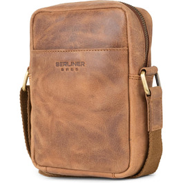 Чоловіча сумка через плече Berliner Bags Tom з натуральної шкіри, Camel, S