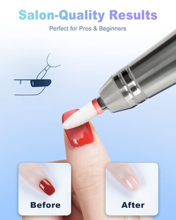 Професійний фрезер для нігтів ENGERWALL M95G: 40000 об/хв, акумулятор 24 год, бездротовий, з LCD, для гелю та акрилу