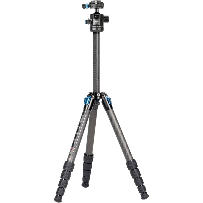 Штатив SIRUI ST-125+ST-10X з відеоголовою для панорамної зйомки, карбонове, для DSLR, 4 секції, 166см, 3кг