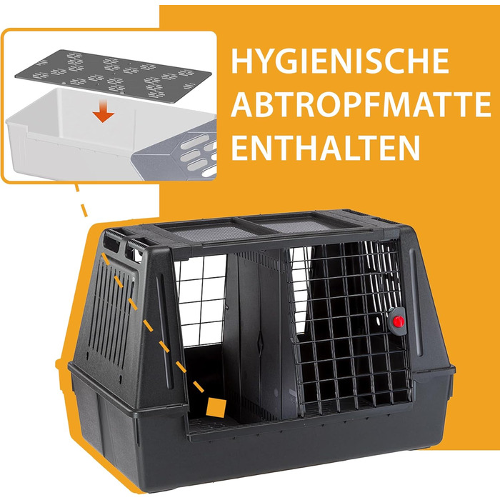 Переноска для собак Ferplast ATLAS CAR SCENIC MINI - переноска для автомобіля, 100x60x60 см