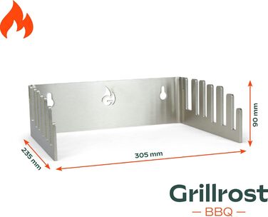 Оригінальний тримач решітки для керамічних грилів Grillrost.com, 5 мм нержавіюча сталь, масивний органайзер для гриля