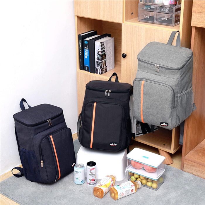 Терморюкзак 26L Kühl: ізольована сумка-холодильник для пікніка, походів, кемпінгу, риболовлі та роботи (сірий)