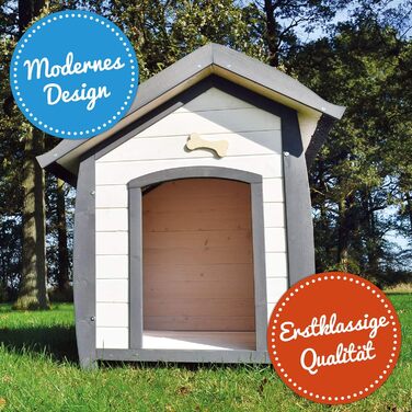 Будка для собак Zooprinz Bella - водовідштовхуюча, з масивного дерева, для зовні, розмір L