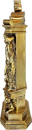 Design Toscano Chateau Chambord Classic Fireplace Clock, Polyresin, Gold-Finish, 51 cm