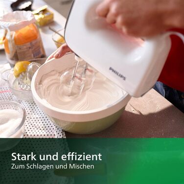 Philips Hand Mixer, 450 W, 5 speeds plus Turbo, white/gray (HR3741/00)