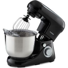 Klarstein 1300W Stand Mixer - Kitchen Machine for Baking, 6-Speed, 5L Bowl, Planetary Mixer with Dough Hook, Whisk & Beater - Black