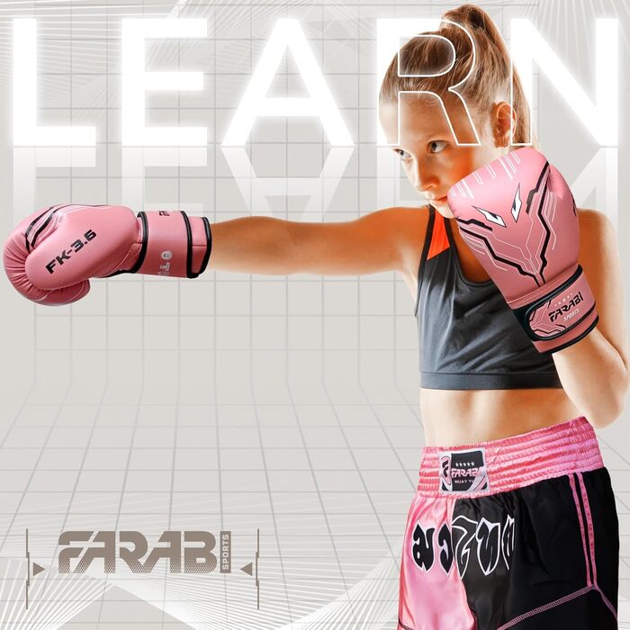 Боксерські рукавички Farabi для дітей (5-10 років) - MMA, Муай Тай, бокс - 6oz