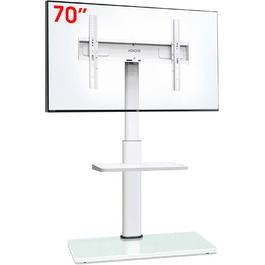 AOKCOS TV Stand - Adjustable Height, Swivel & Tilt Floor Stand for 32-70 inch TVs (up to 40kg, VESA 400x400mm)