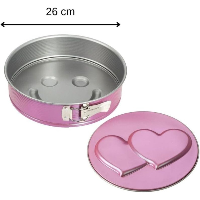 Форма для випічки Zenker Backform, серцеподібна, з антипригарним покриттям, рожева, 1 шт.