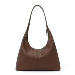 Сумка GSenhui Hobo з м'якої шкіри: вінтажна жіноча сумка-тоут на плече, однотонна, колір кава
