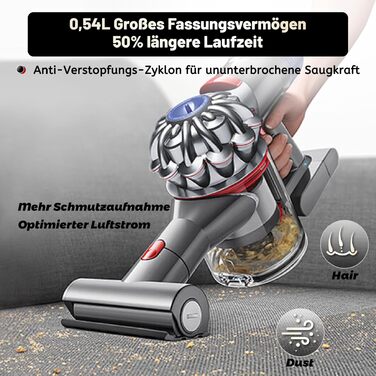 Покращений контейнер для пилу для пилососів Dyson V7 V8 SV10 SV11 (Animal, Absolute, Fluffy), запчастина №967699-01, прозорий міцний пилозбірник