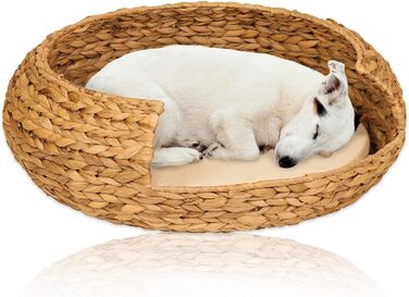 Dog bed, cat bed, Opal water hyacinth, natural, Size 5 (Ø 83 cm) (Size 2)