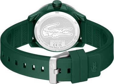 Годинник Lacoste 12.12 Scuba чоловічий, кварцовий, силіконовий ремінець (зелений)