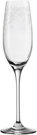 Leonardo Chateau Sparkling Wine Glasses, Set of 6, Dishwasher-Safe Prosecco Glasses, Sparkling Wine Goblet with Drawn Stem, Engraved Sparkling Wine Glass, 200 ml, 035302