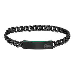 Браслет Lacoste BASELINE чоловічий срібний або чорний (чорний)